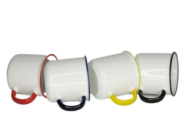 Glazed Edge Ceramic Enamel Mug