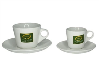 Ceramic Coffee Cup and Saucer