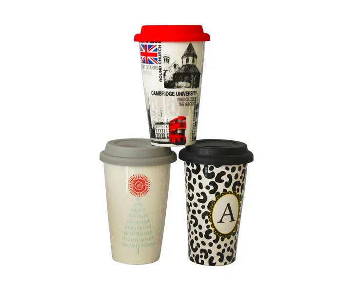 Ceramic Coffee Mug With Silicone Lid factory