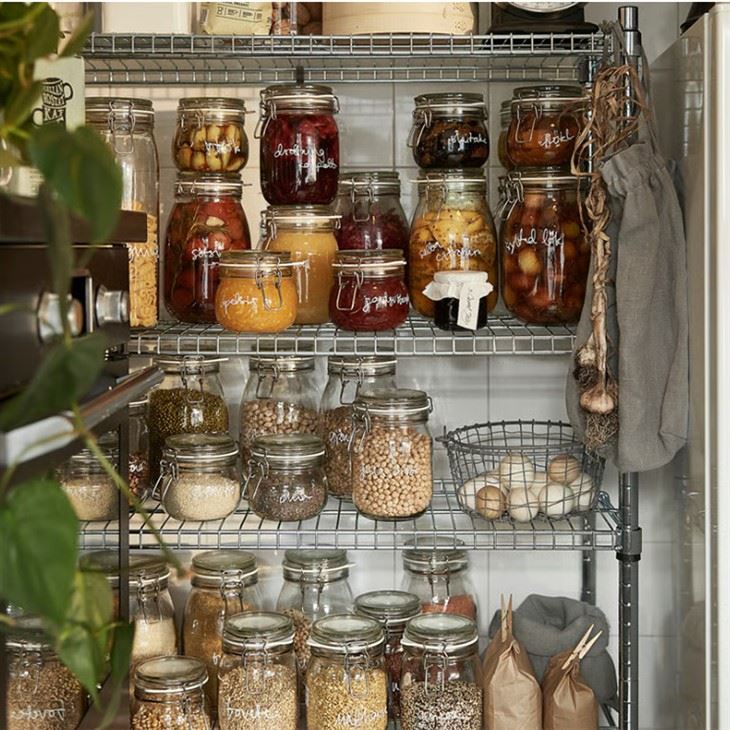 Clear Glass Lock Lid Jar 5