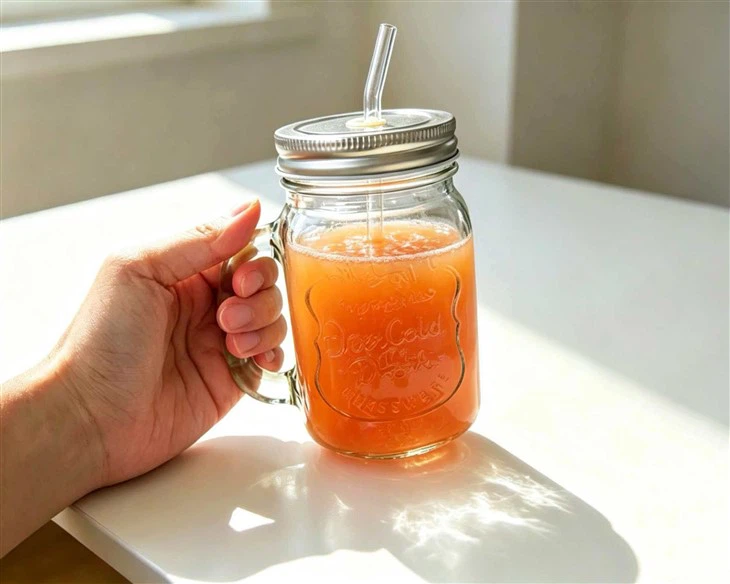 Mason Cup With Lid 2