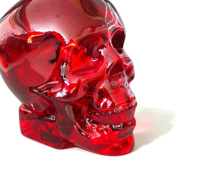 Skull Shaped Empty Bottle Glass 2