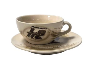 Retro Printed Ceramic Cup And Saucer Set