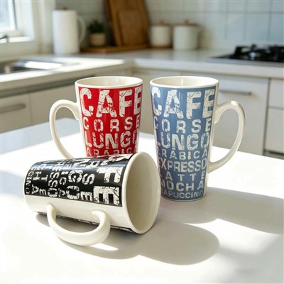 Tall V Shape Ceramic Mug