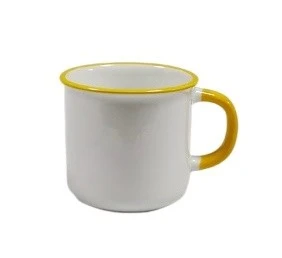 Color Edge Ceramic Enamel Mug