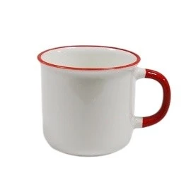Color Edge Ceramic Enamel Mug