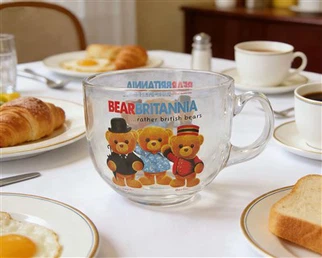 15oz Large-diameter Decal Glass Mug