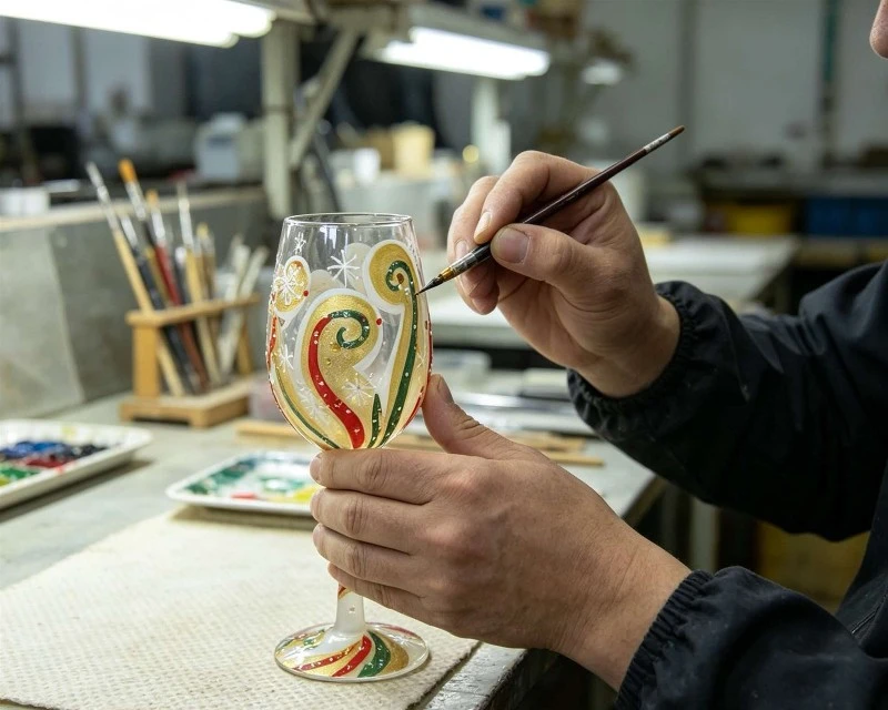 Diamonds hand painted wine glasses01 Diamonds hand painted wine glasses01